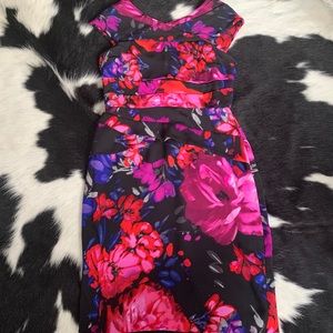 Adrianna Papell Floral Cocktail Dress